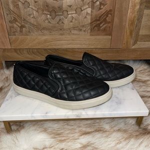 Steve Madden Black Slip Ons